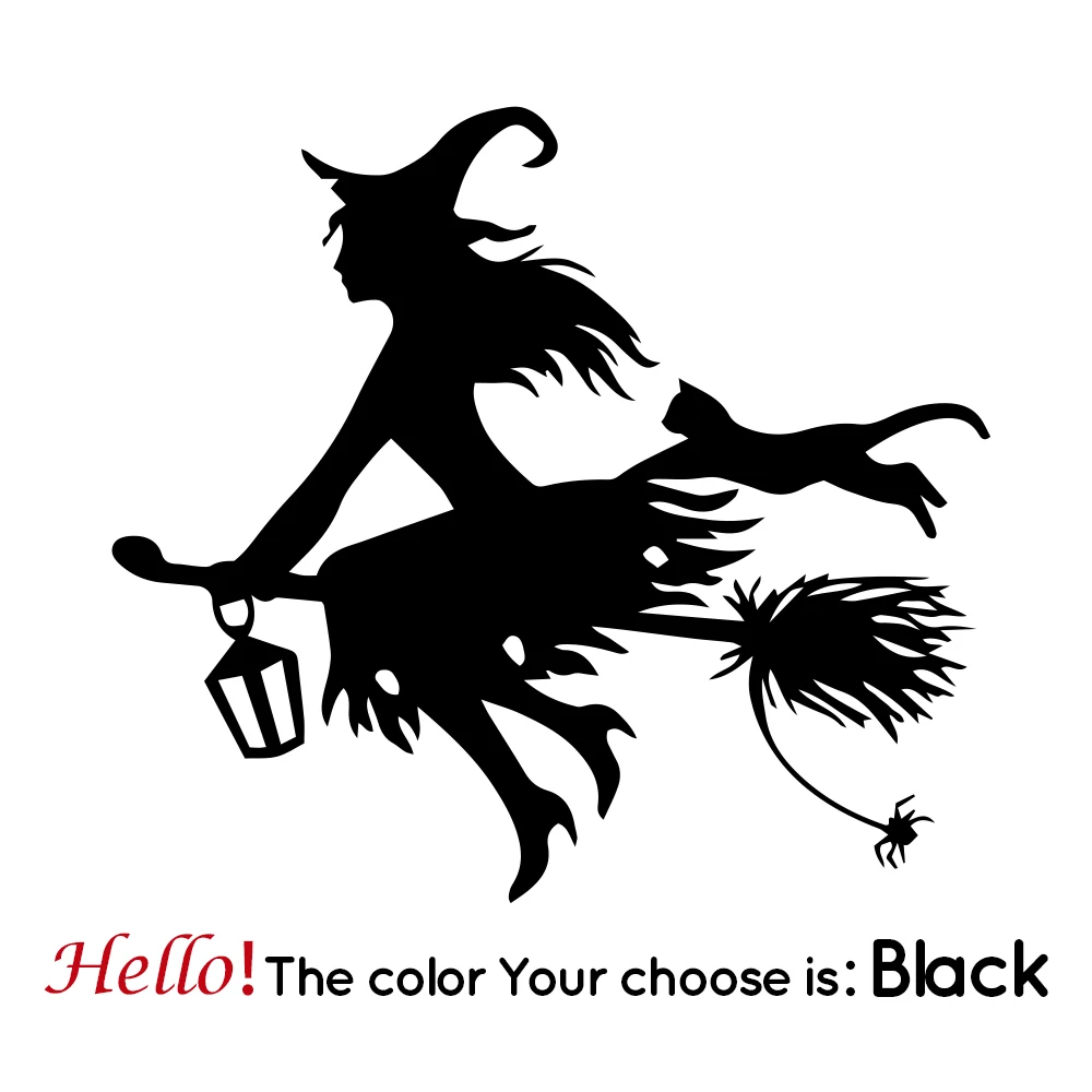 Car Accessories Quotes - Car Sticker Personality Witch Vinyl Sticker
