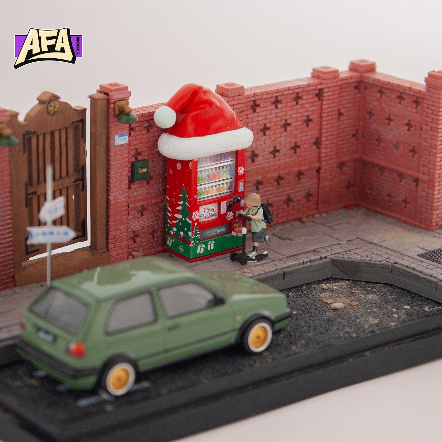 Car Accessories Toy - 1/64 Scale Christmas Theme Vending Machine