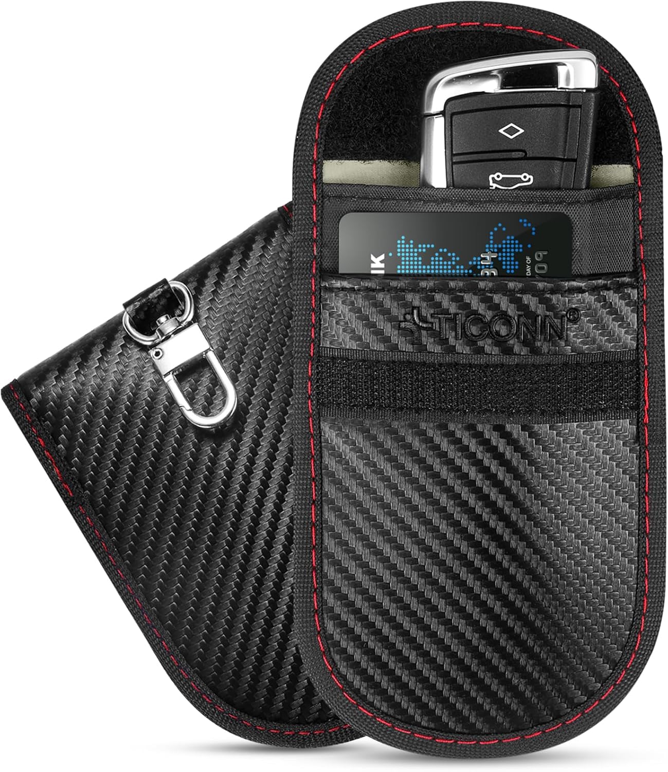 Car Key Signal Blocker - 2-Pack Faraday Bags for Car Key