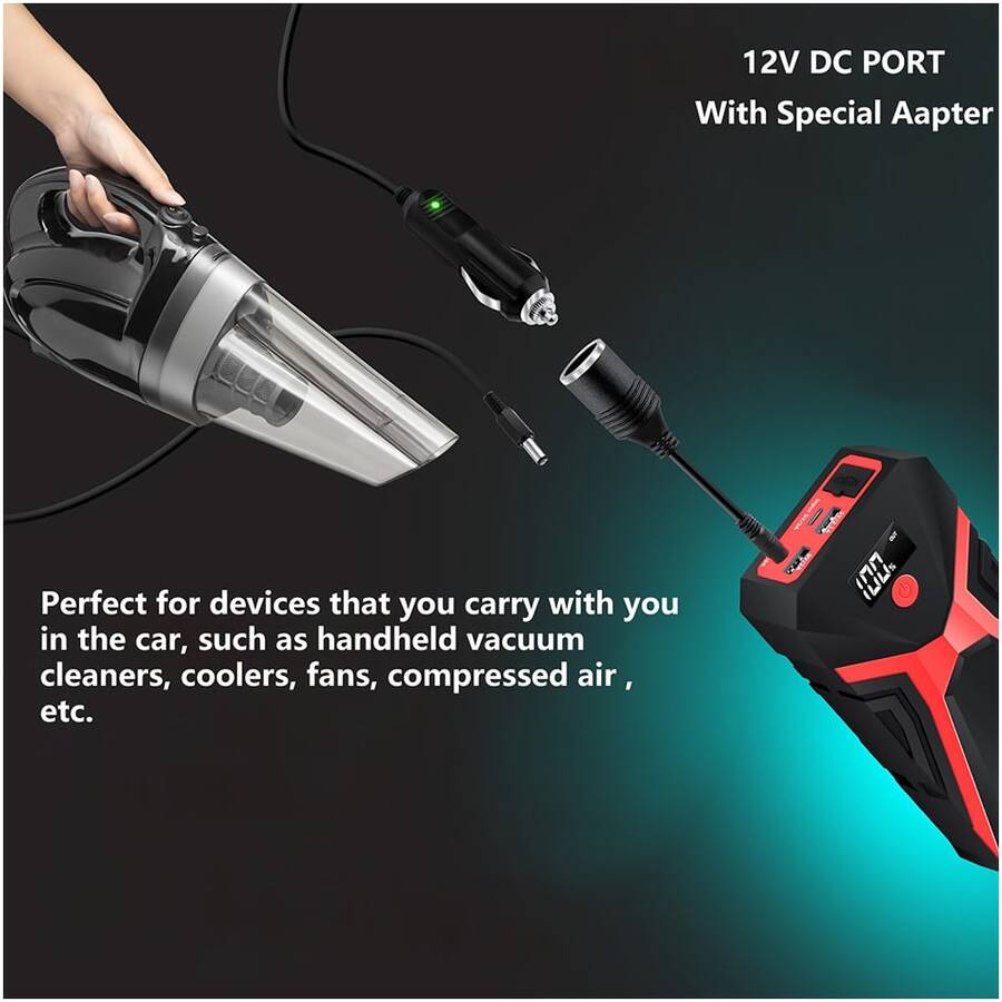 Portable Jump Starter - 12V Portable Car Jump Starter With