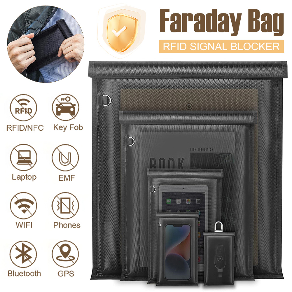 Car Key Signal Blocker - 4/5 Pack Faraday Bags, RFID Signal