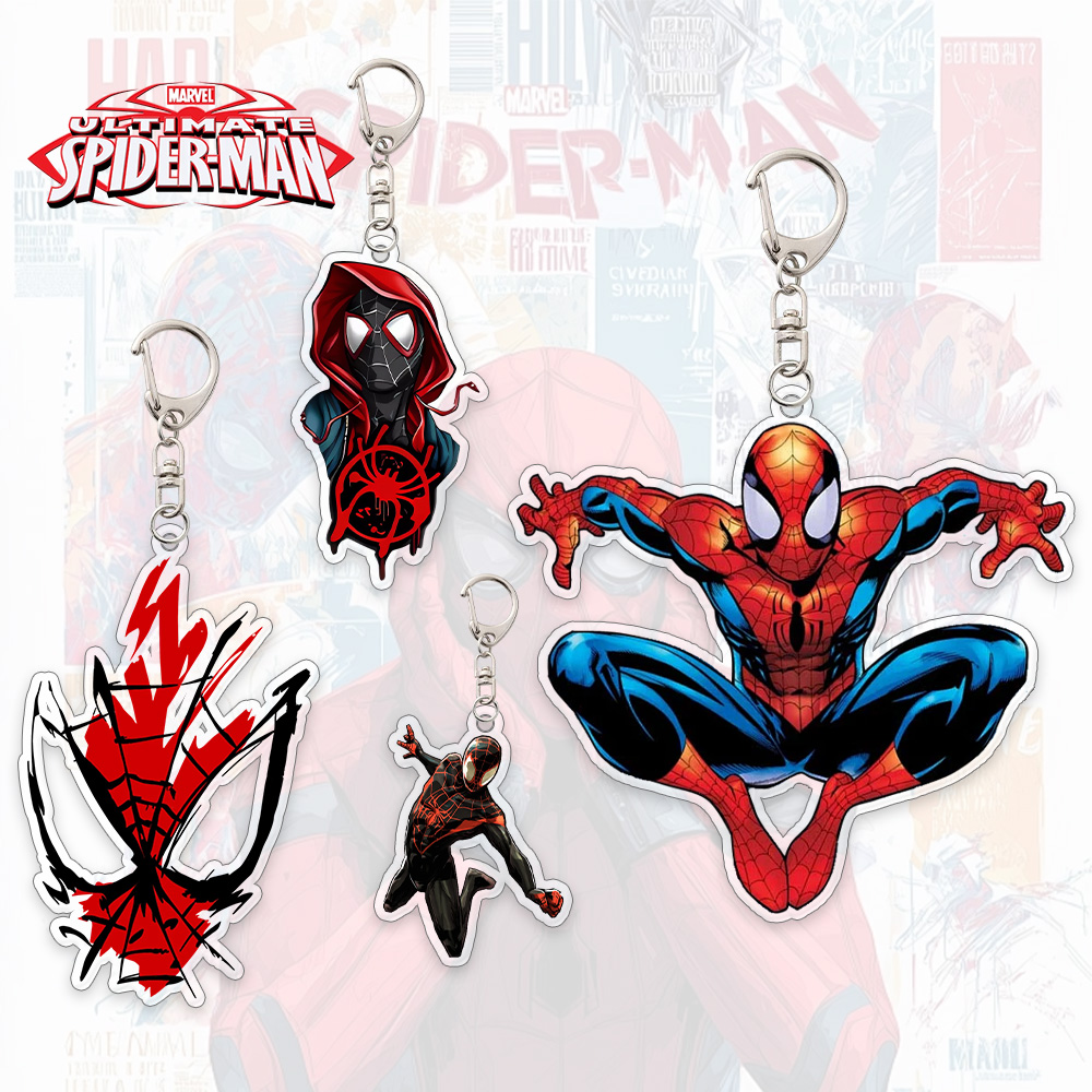 Car Accessories Toy - Spider Man Acrylic Keychain Anime Peripherals
