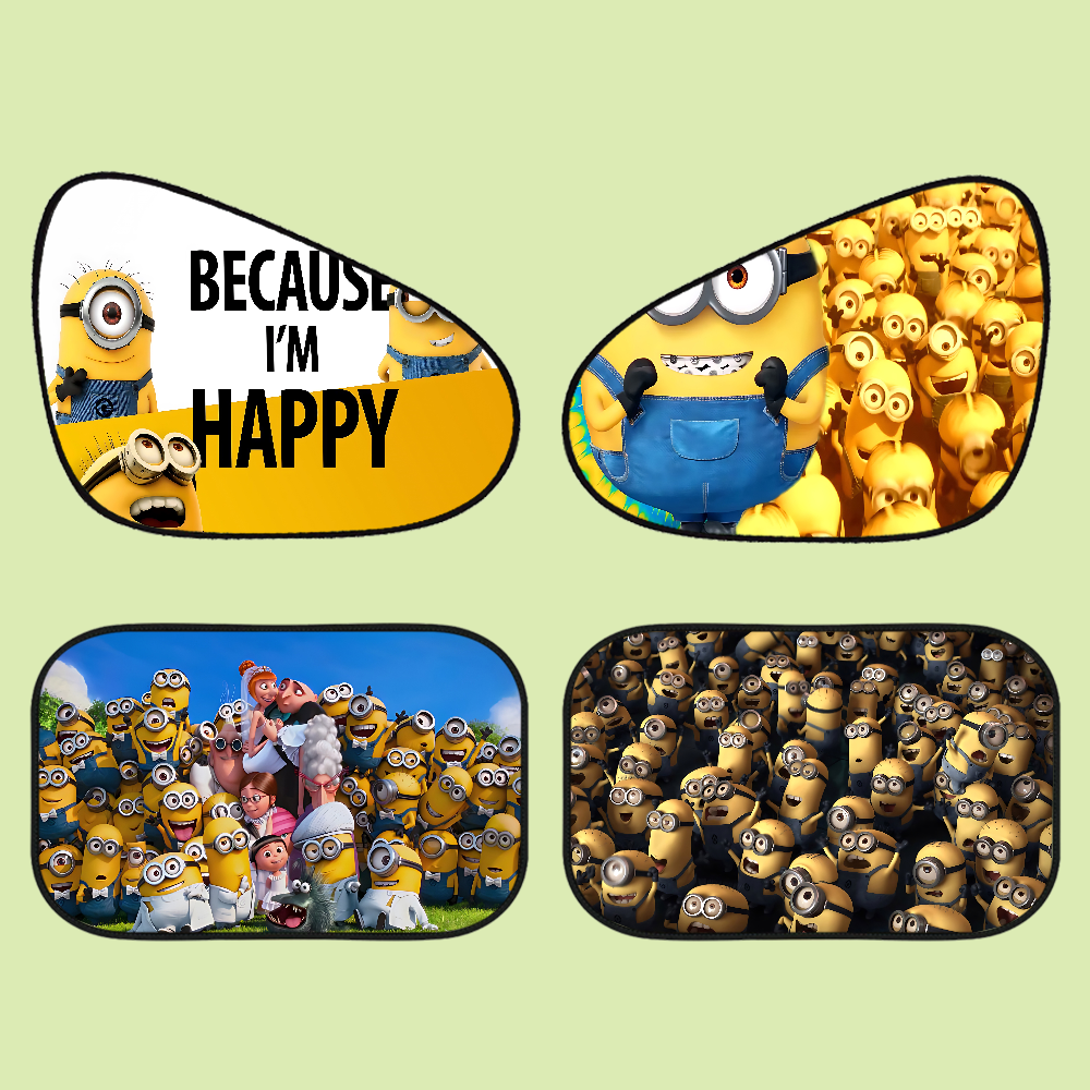 CARTOON M-Miniones Car Side Wi - Automatic Car Sunshade ulasan dan harga