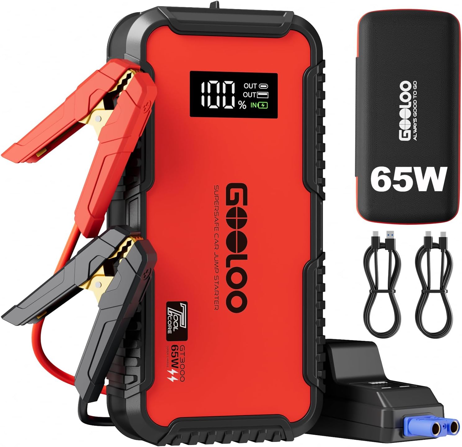 3000A Jump Starter, 65W Quick  - Portable Jump Starter ulasan dan harga