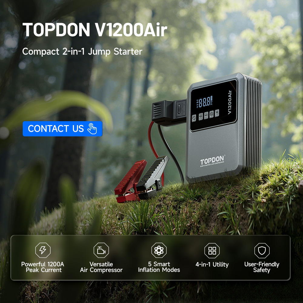 TOPDON V1200 Air 12V Jump Star - Portable Jump Starter ulasan dan harga