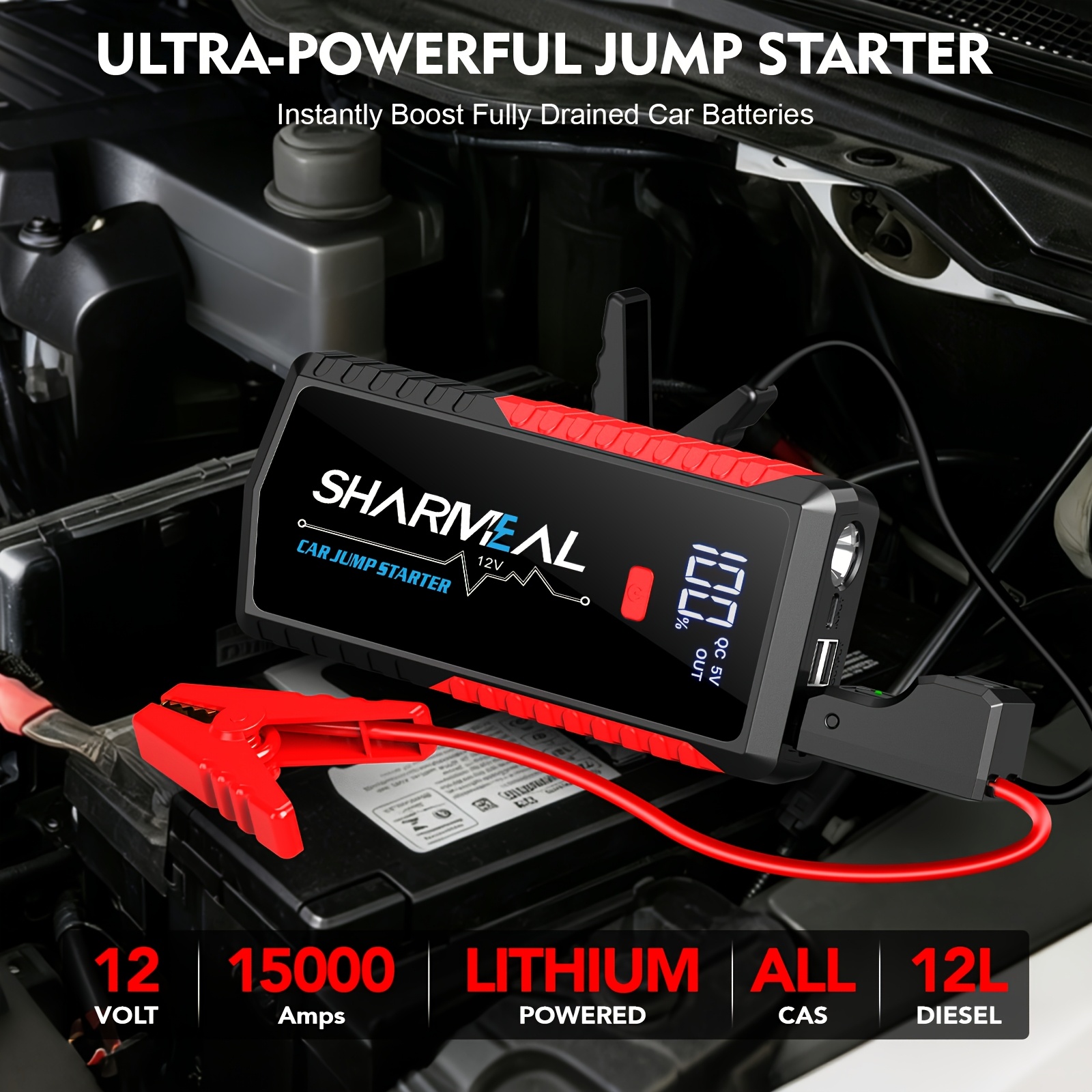 10000A/13000A/15000A Single-St - Portable Jump Starter ulasan dan harga