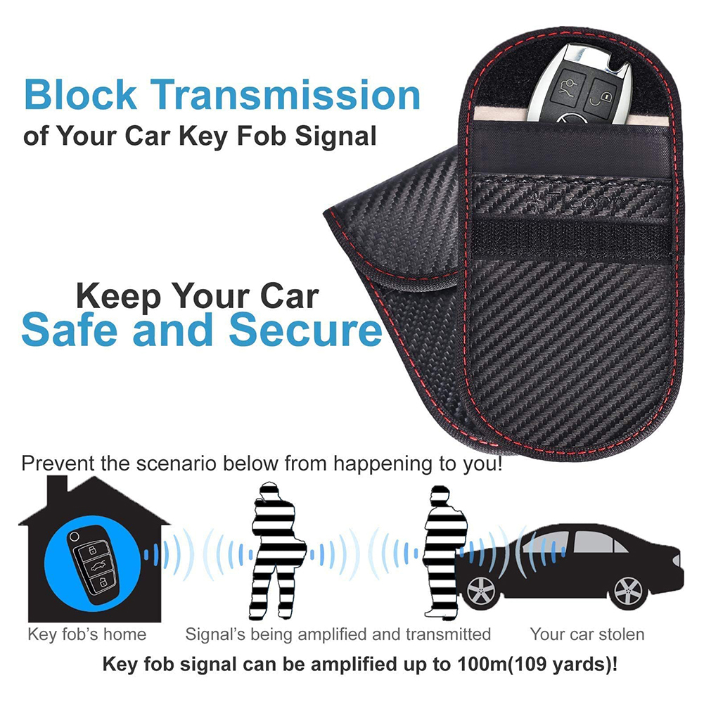 2Pcs Car Key Signal Blocker Ca - Car Key Signal Blocker ulasan dan harga