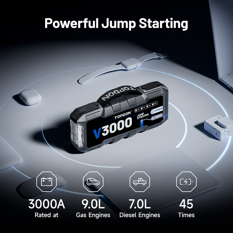 TOPDON V3000 3000A PD60W Bi-Di - Portable Jump Starter ulasan dan harga