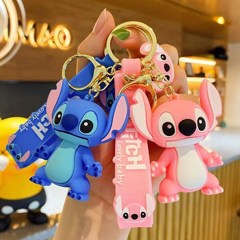 New Anime Stitch Toys Keychain - Car Accessories Toy ulasan dan harga