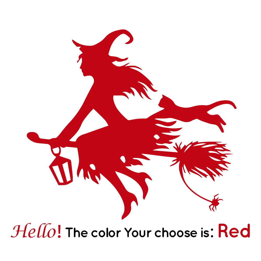 Car Sticker Personality Witch  - Car Accessories Quotes ulasan dan harga