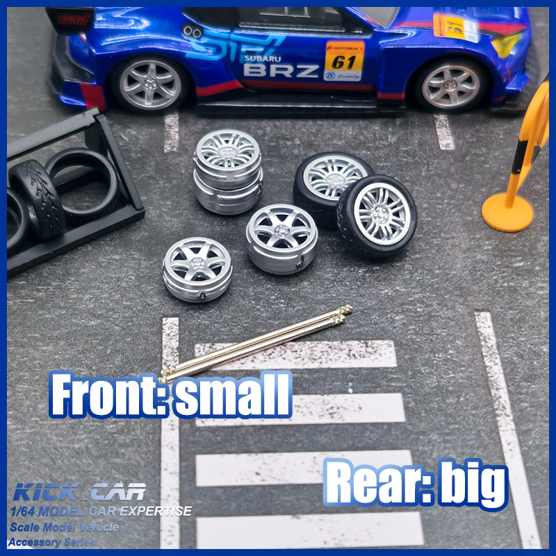 1/64 Model Car Wheels D: 11mm+ - Car Accessories Toy ulasan dan harga