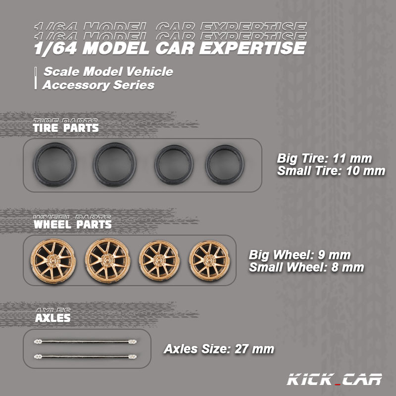 1/64 Model Car Wheels D: 11mm+ - Car Accessories Toy ulasan dan harga