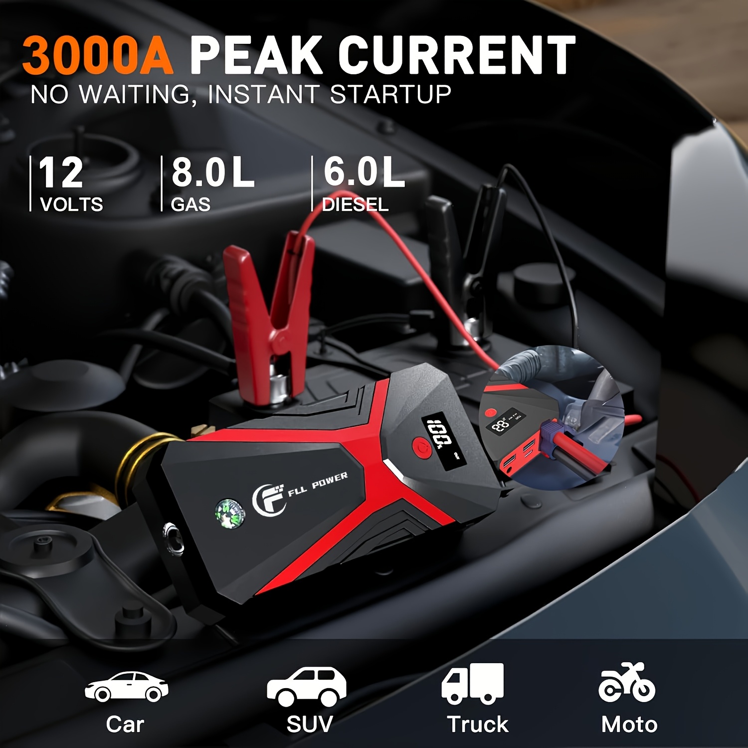 Portable Car Jump Starter Powe - Portable Jump Starter ulasan dan harga