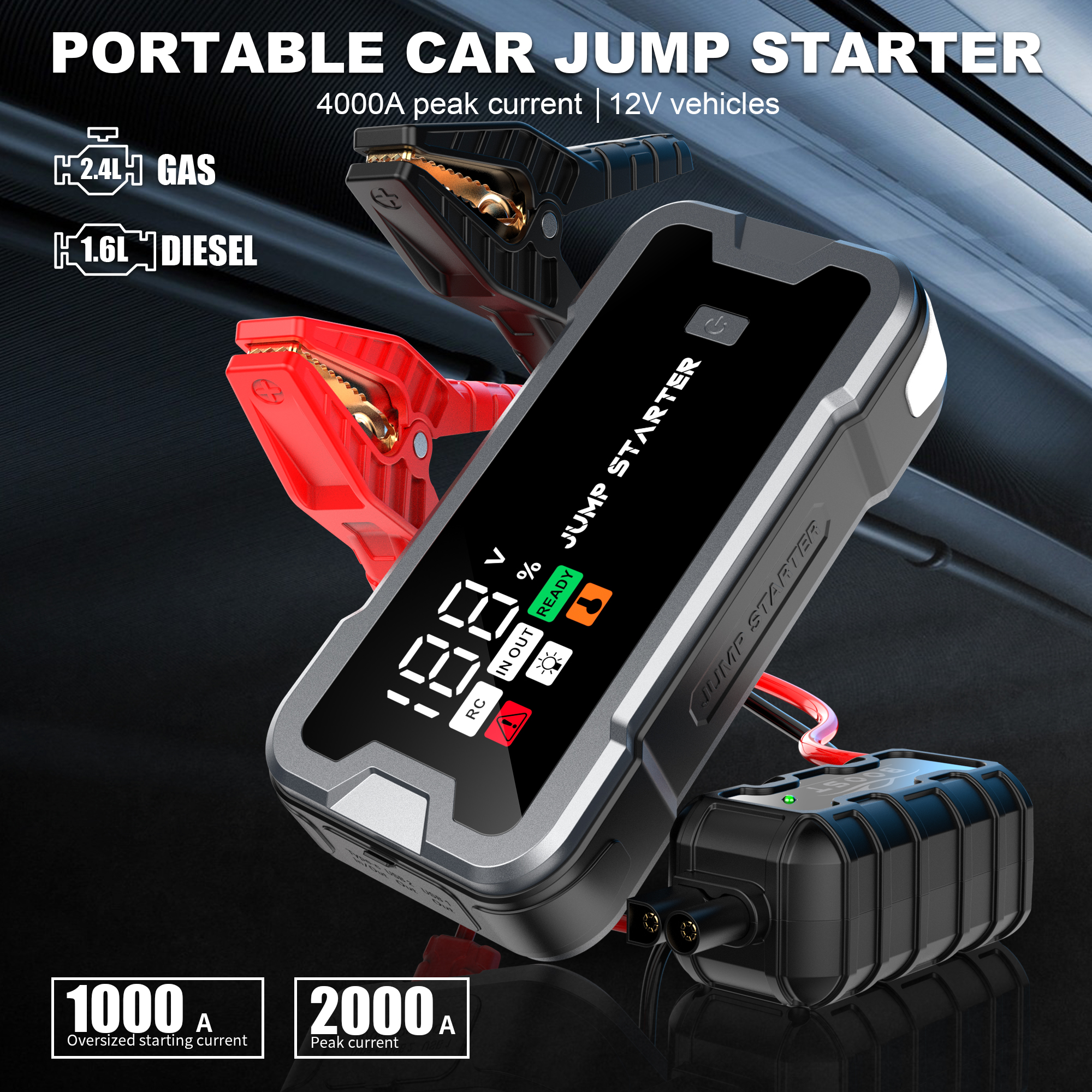 4000A Car Jump Starter ,Portab - Portable Jump Starter ulasan dan harga