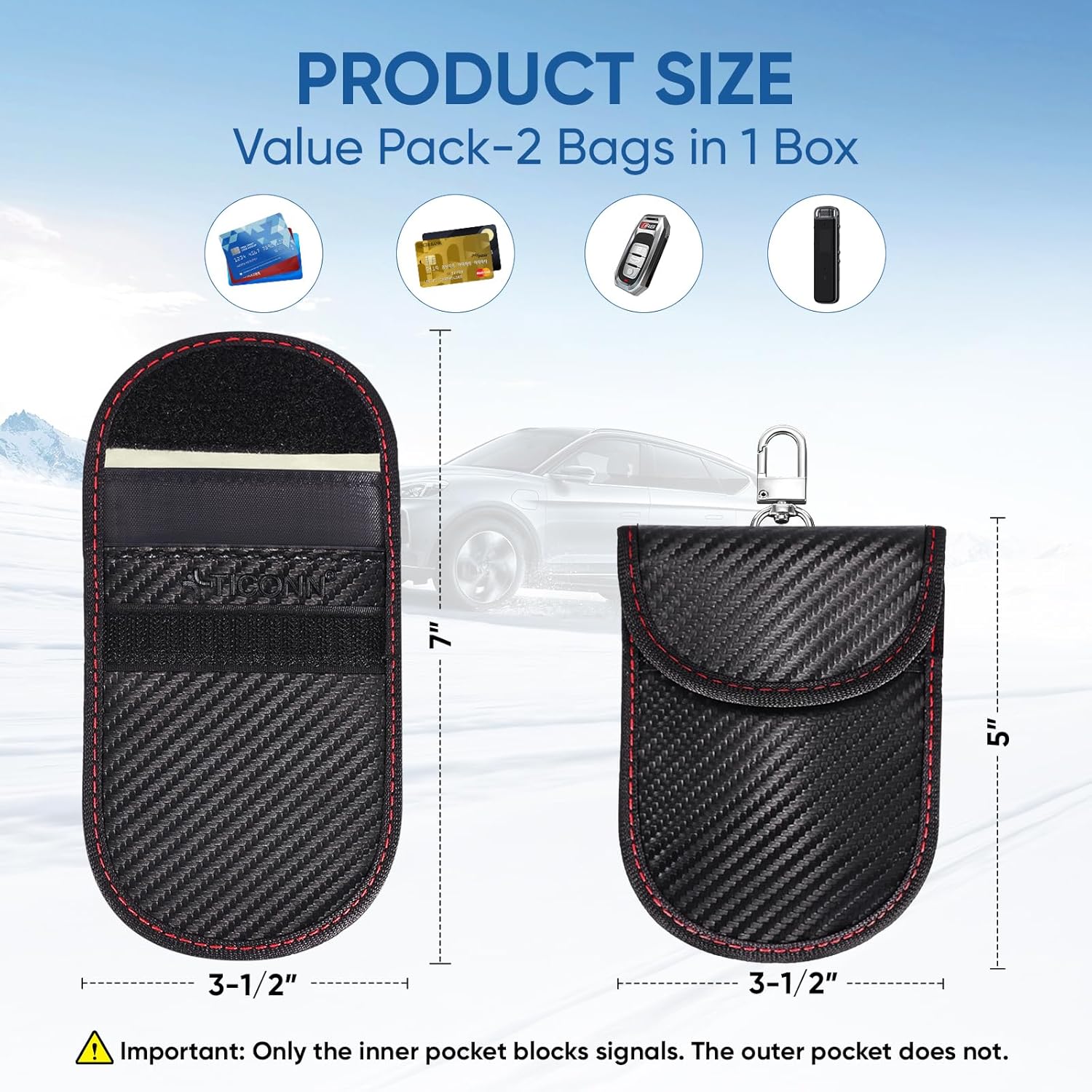 2-Pack Faraday Bags for Car Ke - Car Key Signal Blocker ulasan dan harga