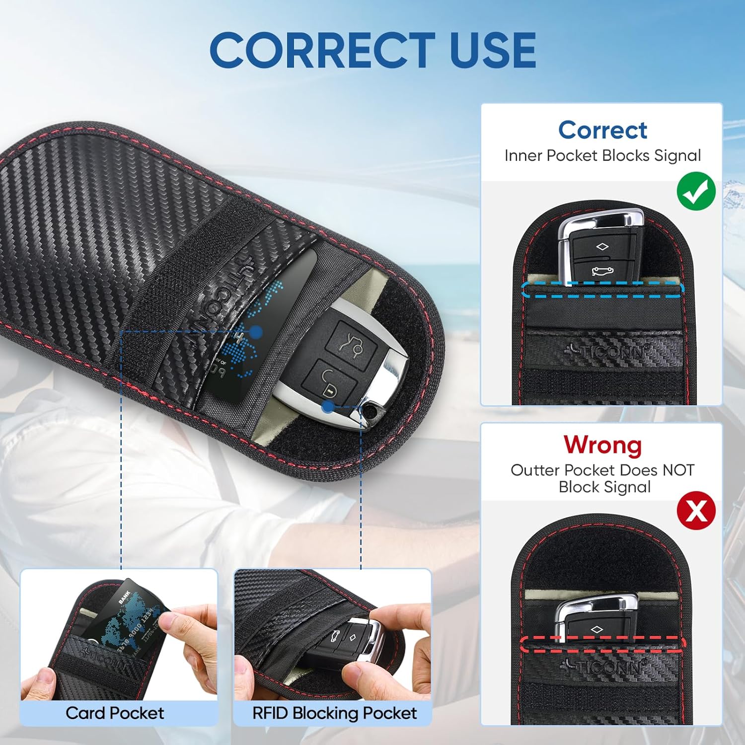 2-Pack Faraday Bags for Car Ke - Car Key Signal Blocker ulasan dan harga