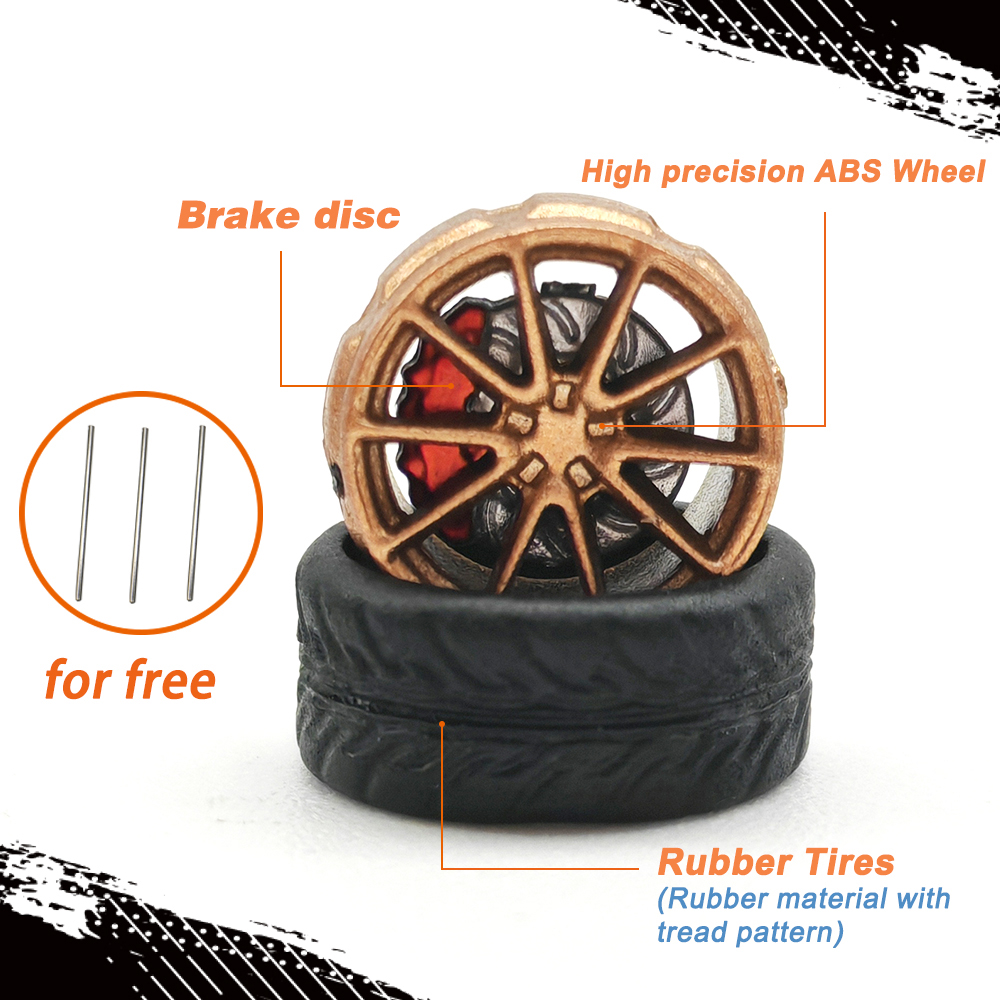1/64 Model Car Wheels Tires 8  - Car Accessories Toy ulasan dan harga