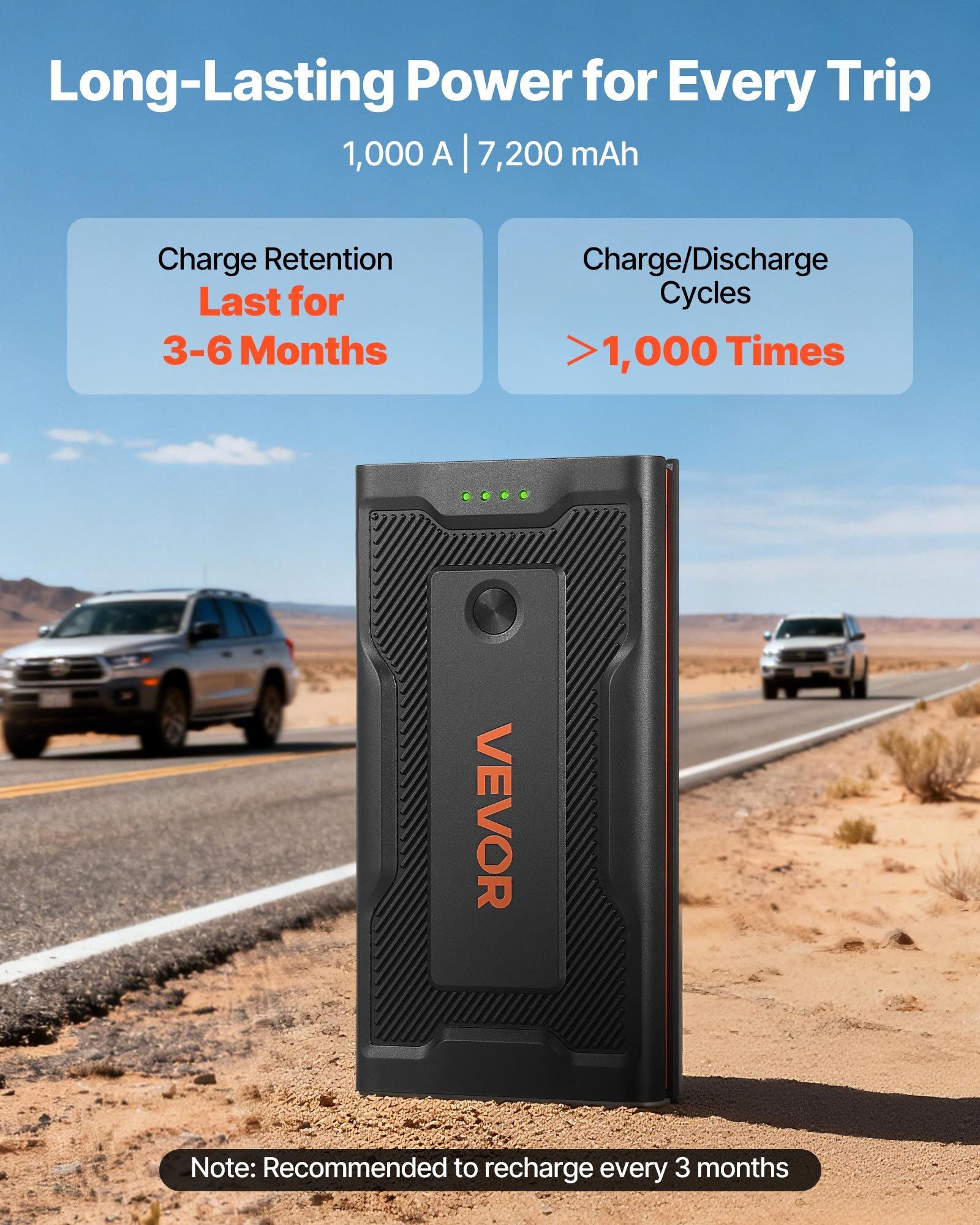 Jump Starter, 1000A Peak, Car  - Portable Jump Starter ulasan dan harga