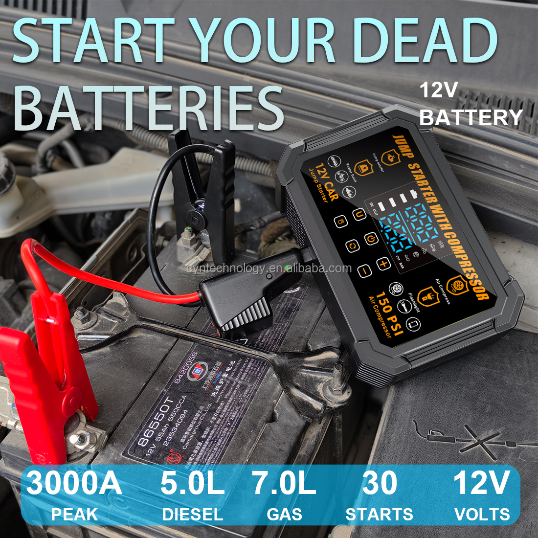 Portable 3000A Peak 22200mAh H - Portable Jump Starter ulasan dan harga