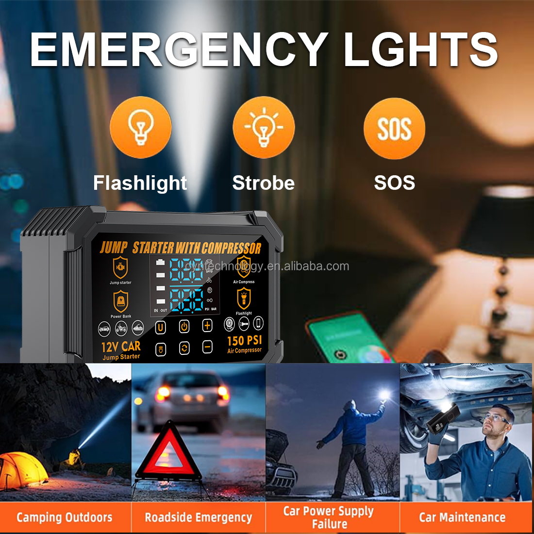 Portable 3000A Peak 22200mAh H - Portable Jump Starter ulasan dan harga